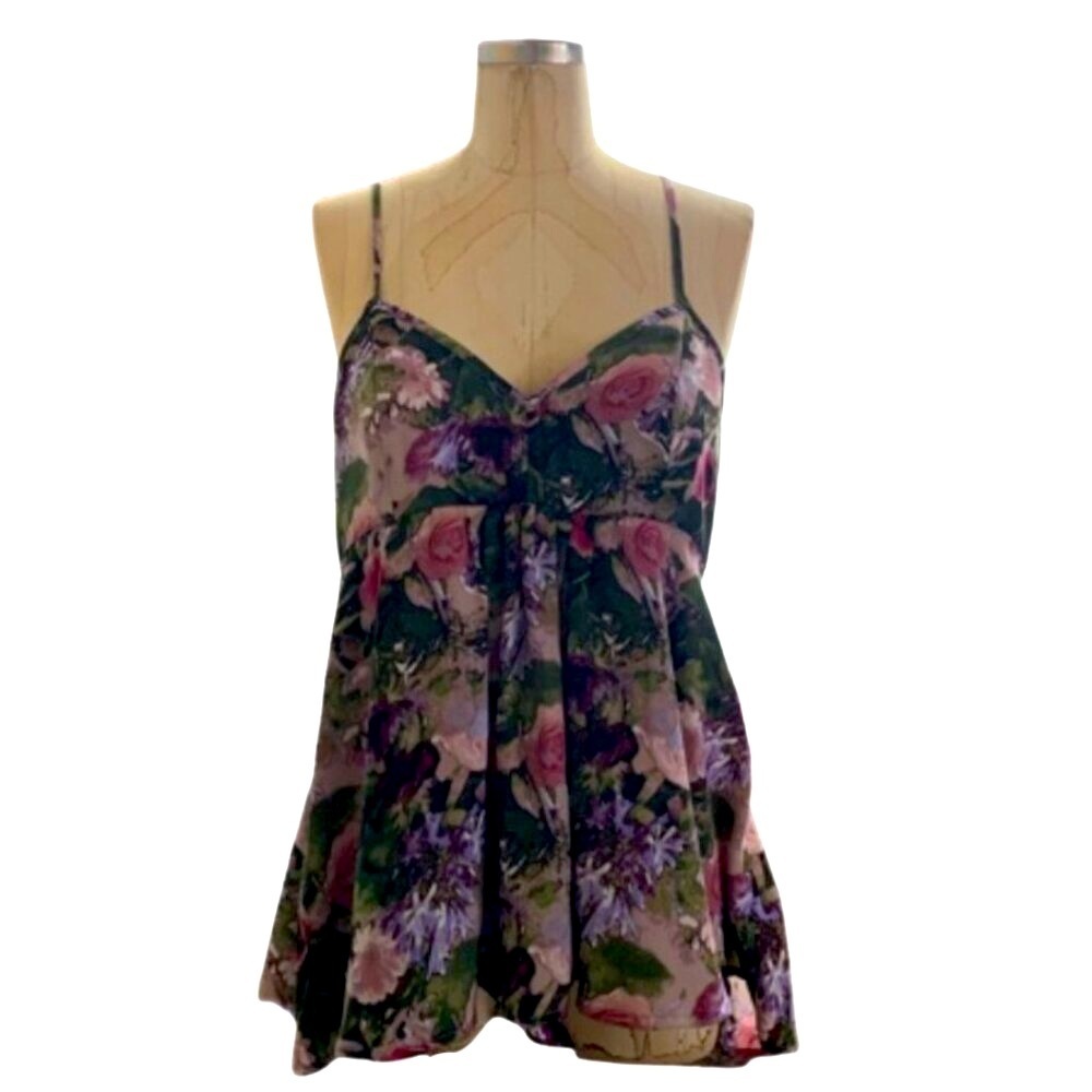 Jack by BB Dakota Floral Spaghetti Strap Babydoll Top